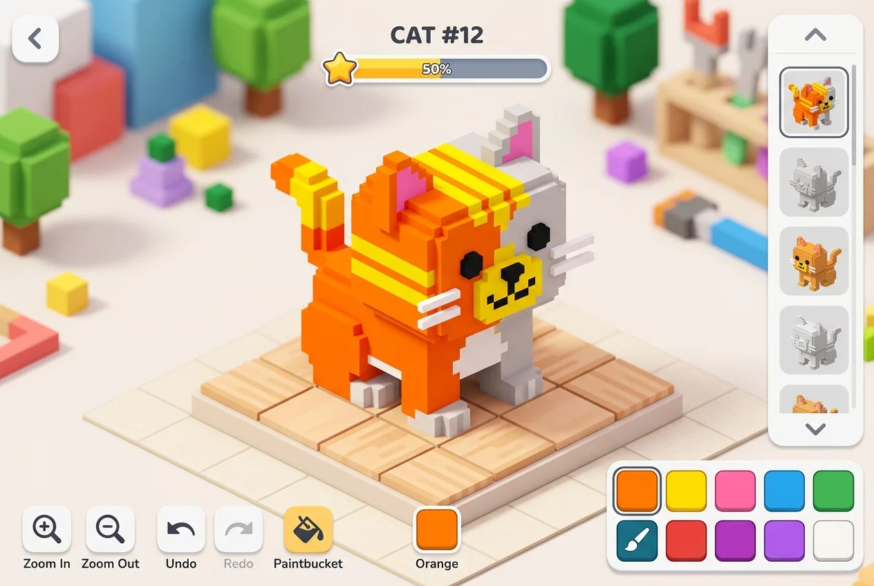 Pixel Art 3D Color
